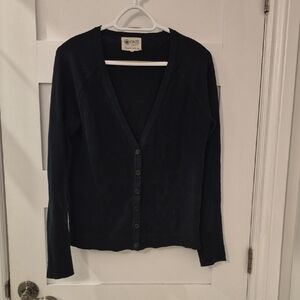 Cozy Black Button-Up Cardigan